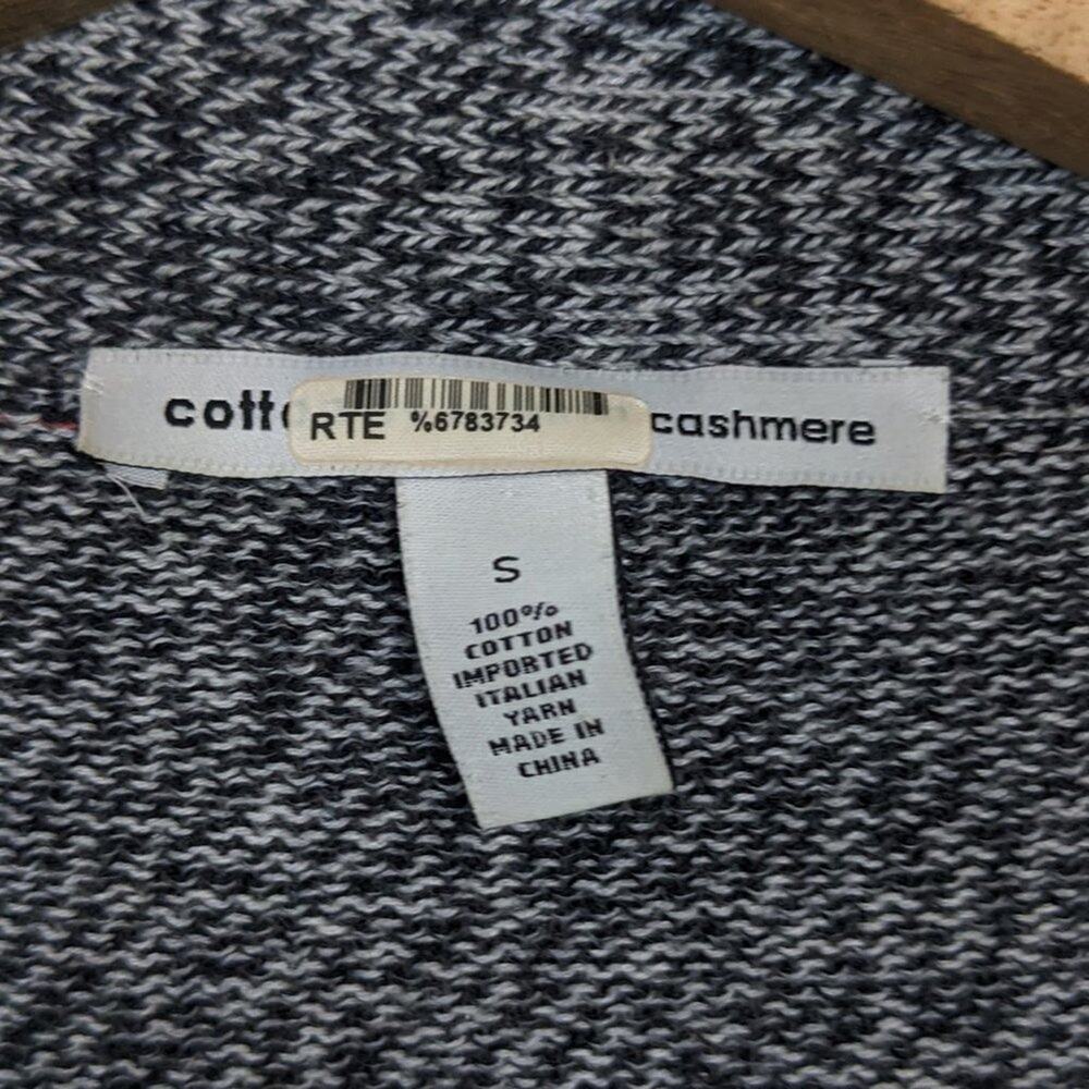 Cotton By Autumn Cashmere 100% Cotton Gray Cardigan - Picture 5 of 5